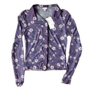 NWT Self Esteem 70s-inspired mesh top! size: s